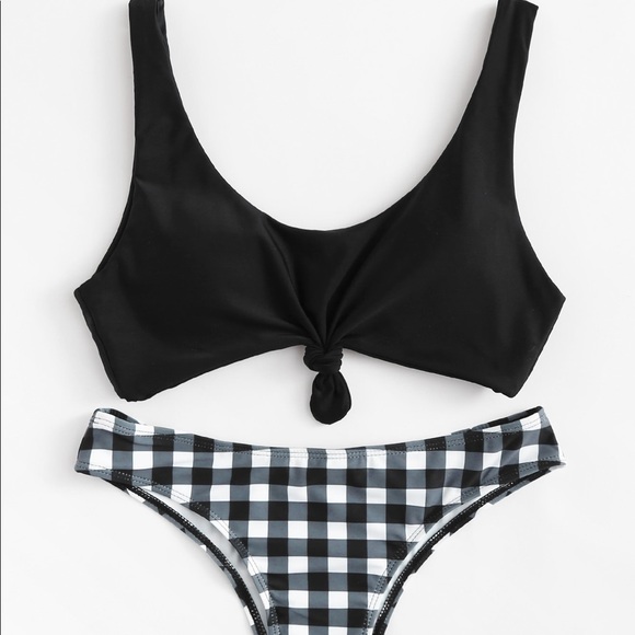 Other - New! Gingham Knot Swimsuit Set